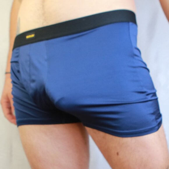 Rustler from Wrangler Navy Blue Satin Stretch Dual Lined Pouch Boxer Briefs XXL - Picture 9 of 10